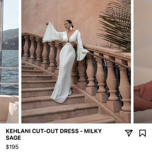 Kadimah Kelanih cut out maxi dress in sage